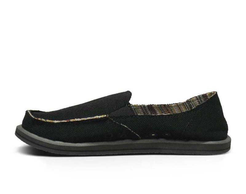 Sanuk Donna Hemp Women's Shoes Black | Canada 153HAP